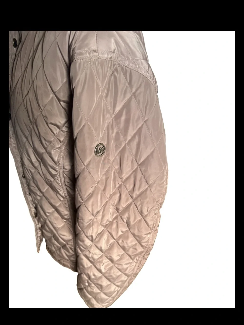 MICHAEL MICHAEL KORS WOMENS QUILTED TAN/GOLD JACKET SIZE  XL